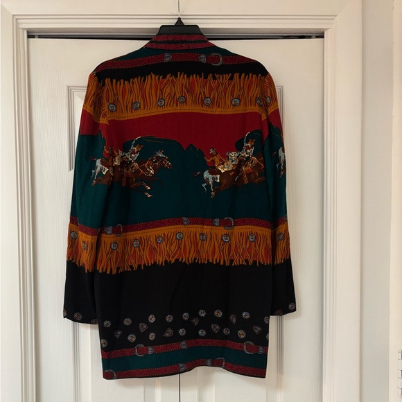 VINTAGE WESTERN Blazer with Cowboy Scenes - Picture 9 of 11